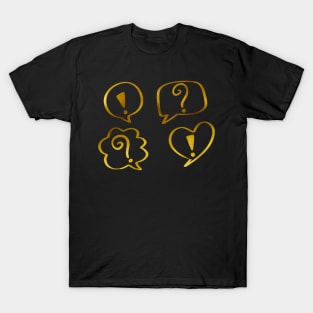 Speech bubbles with symbol question and exclamation mark T-Shirt